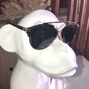 Rare DIOR So Real Black w/Gold & Tortoise Sunnies